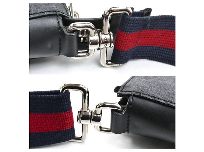 Borsa a tracolla Gucci GG Supreme Messenger Marrone Nero - vista 7