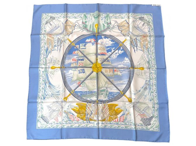 Hermès Foulard Hermes Carre 90 Vive le vent Multicolore - vista 2
