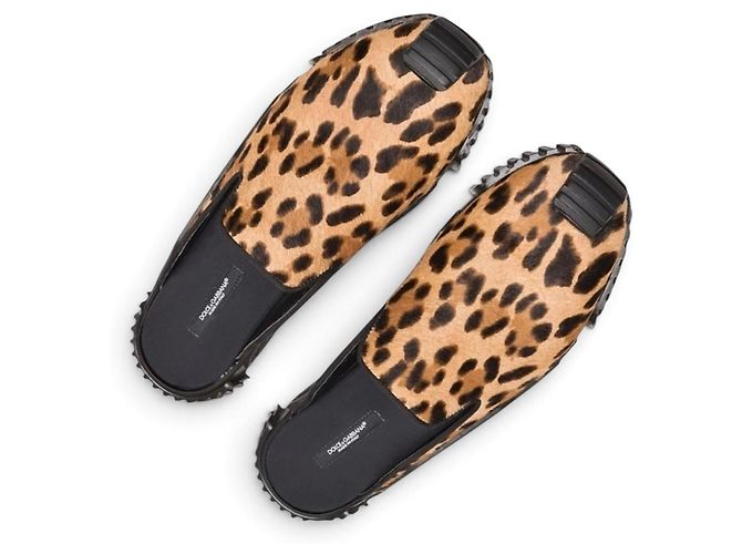 Mules Dolce & Gabbana con stampa leopardata Nero Stampa leopardo - vista 3