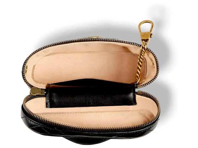 Borsa a mano Gucci Marmont Vanity Mini Nera Nero - vista 19