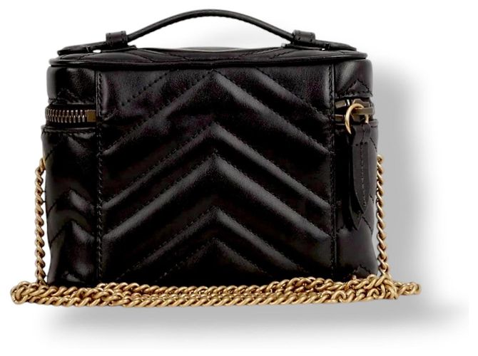 Borsa a mano Gucci Marmont Vanity Mini Nera Nero - vista 2