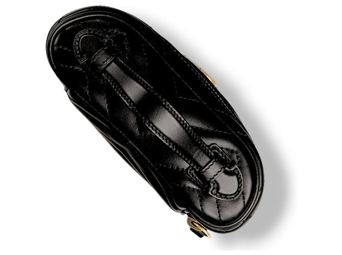 Borsa a mano Gucci Marmont Vanity Mini Nera Nero - vista 6