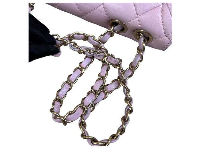 Mademoiselle Chanel Classic Flap Bag Small Rosa aus Lammleder Pink - Ansicht 15