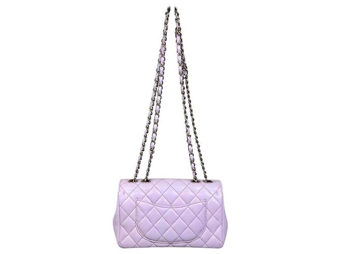 Mademoiselle Chanel Classic Flap Bag Small Rosa aus Lammleder Pink - Ansicht 5