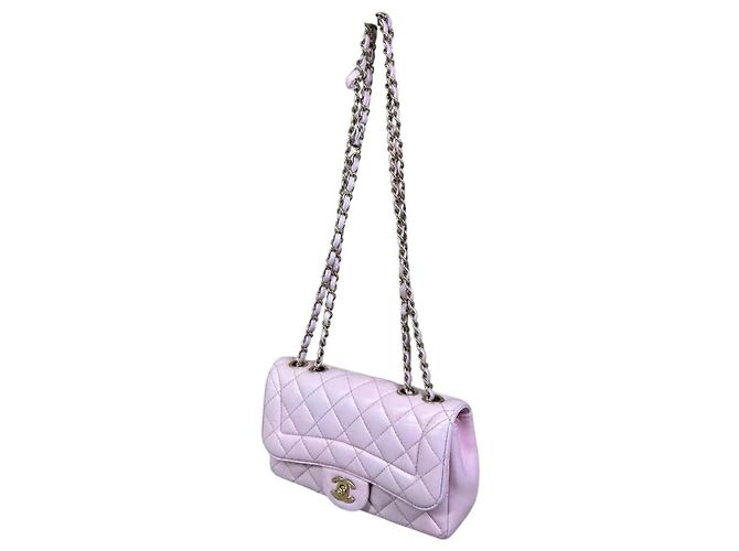 Mademoiselle Chanel Classic Flap Bag Small Rosa aus Lammleder Pink - Ansicht 6