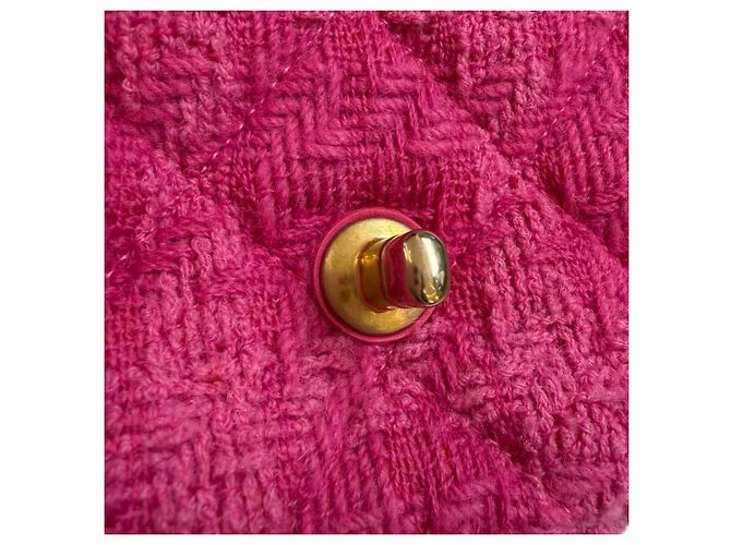 Chanel 19 Borsa a patta Chanel in tweed rosa - vista 11