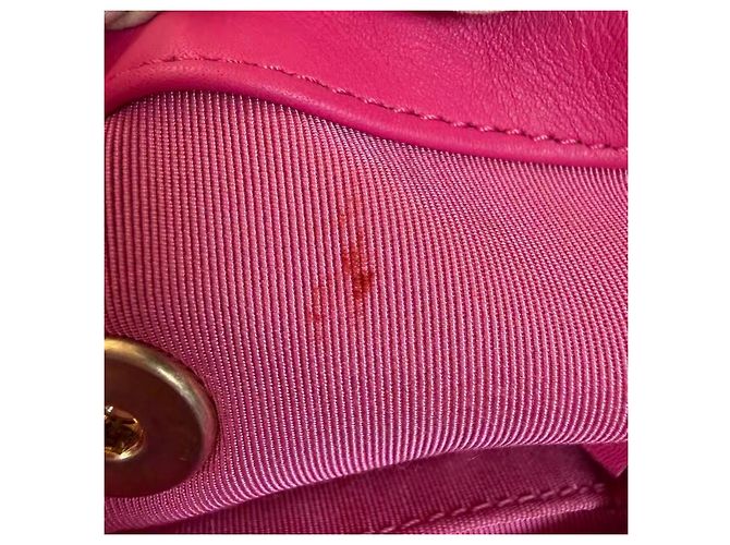 Chanel 19 Borsa a patta Chanel in tweed rosa - vista 13