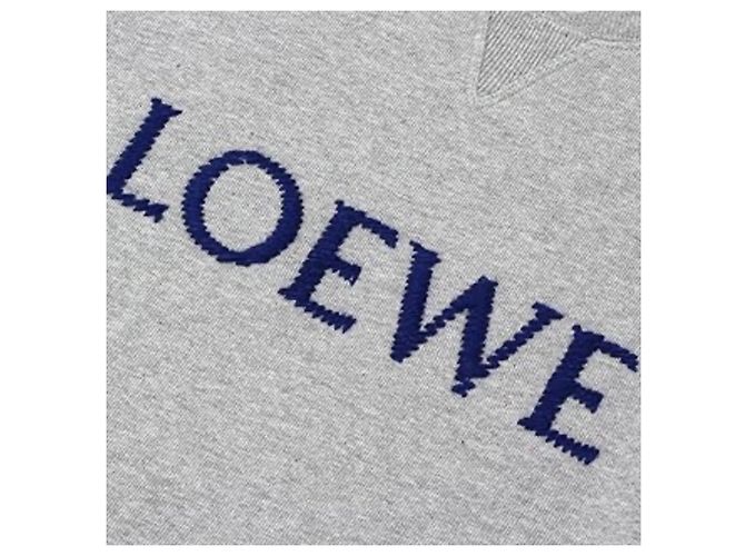 LOEWE grauer Baumwoll-Sweatshirt mit gesticktem Logo Blau - Ansicht 10