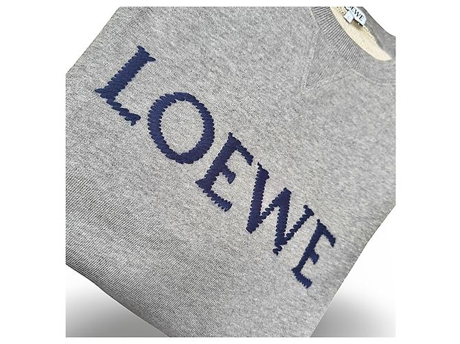 LOEWE grauer Baumwoll-Sweatshirt mit gesticktem Logo Blau - Ansicht 15