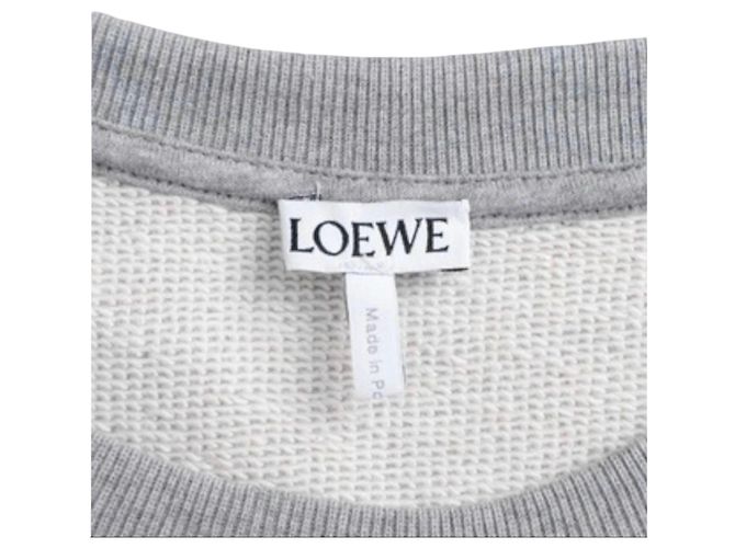 LOEWE grauer Baumwoll-Sweatshirt mit gesticktem Logo Blau - Ansicht 8