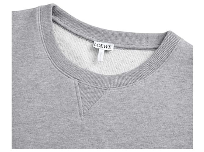 LOEWE grauer Baumwoll-Sweatshirt mit gesticktem Logo Blau - Ansicht 9