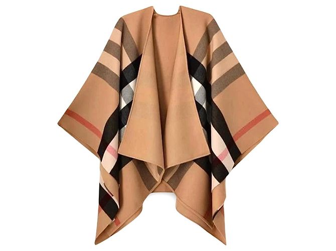 Sciarpa Burberry Reversible Check Lana Beige Monogramma - vista 14