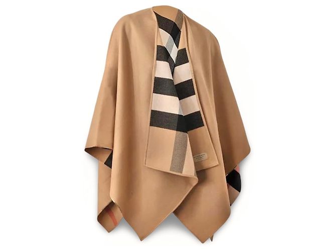 Sciarpa Burberry Reversible Check Lana Beige Monogramma - vista 16