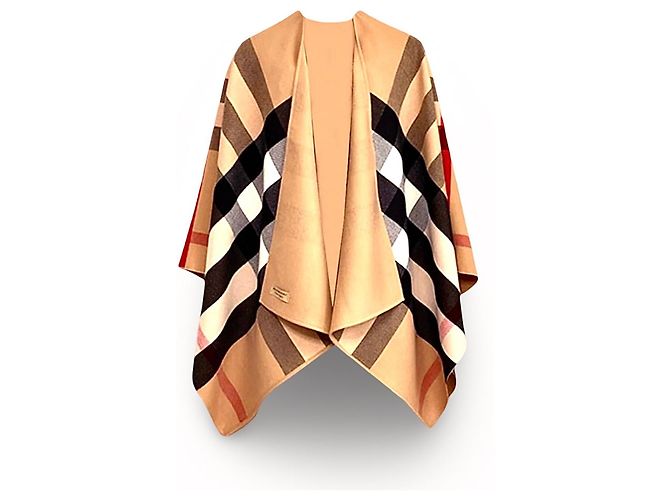 Sciarpa Burberry Reversible Check Lana Beige Monogramma - vista 2