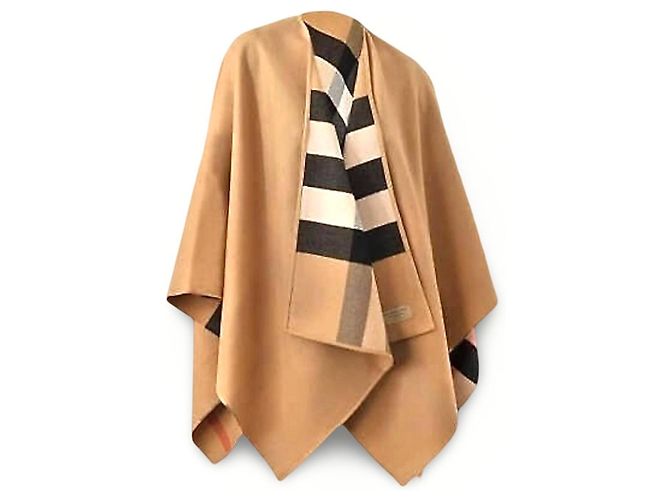 Sciarpa Burberry Reversible Check Lana Beige Monogramma - vista 3