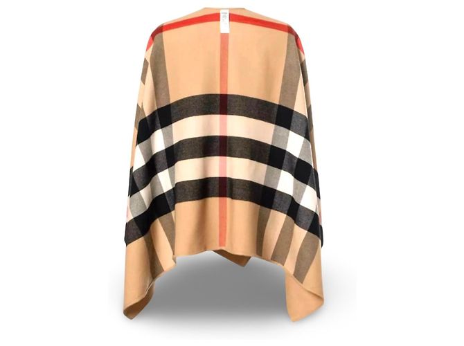 Sciarpa Burberry Reversible Check Lana Beige Monogramma - vista 5