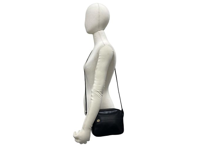 Mini borsa a tracolla in pelle Gucci Old GG Logo Hardware Nero - vista 2