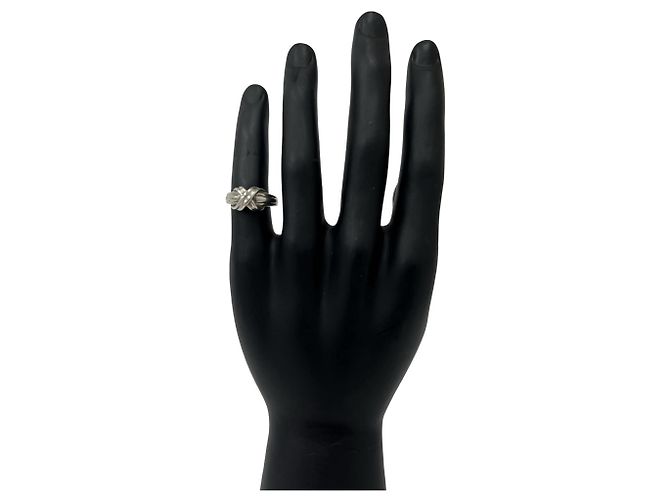 Tiffany & Co. Signature Cross Band Ring Silber - Ansicht 2