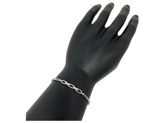 Bracciale a catena quadrata vintage GUCCI Argento - vista 2