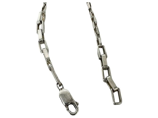 Bracciale a catena quadrata vintage GUCCI Argento - vista 4