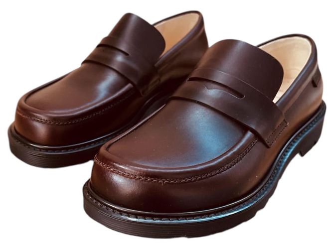 Mocassini in pelle Loewe Marrone scuro - vista 14