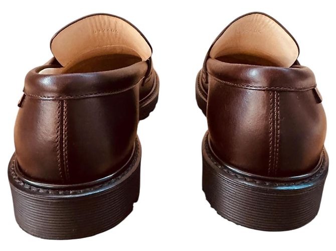 Mocassini in pelle Loewe Marrone scuro - vista 15