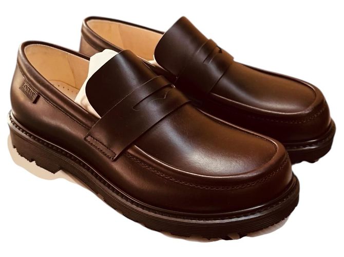 Mocassini in pelle Loewe Marrone scuro - vista 19
