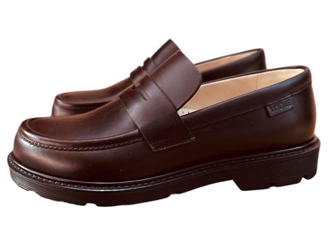 Mocassini in pelle Loewe Marrone scuro - vista 20