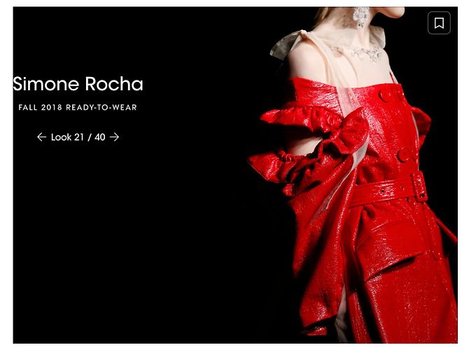 Simone Rocha Fall 2018 Runway Trench Coat de algodón con revestimiento de hoja UK6 Roja - vista 12