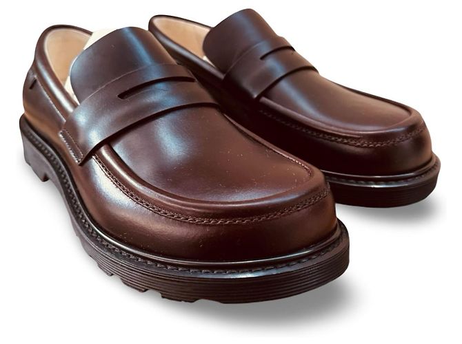 Mocassini Loewe in pelle marrone Marrone scuro - vista 4