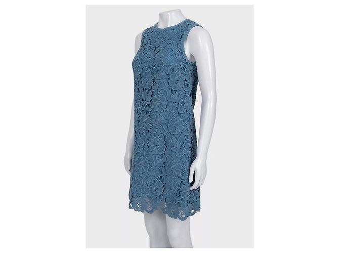 Dolce & Gabbana Light Blue Spitzenkleid gerade geschnitten IT40/S gebraucht - Ansicht 2