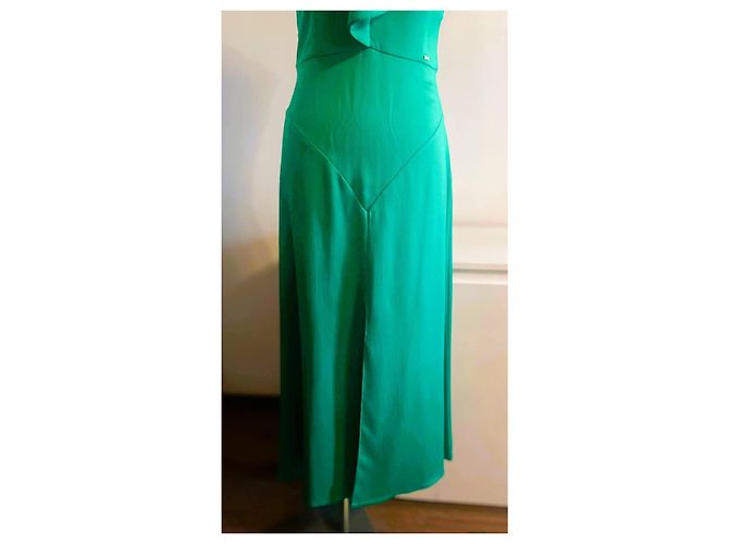 Prachtvolles smaragdgrünes MARCIANO Maxikleid mit Rüschen - Ansicht 16