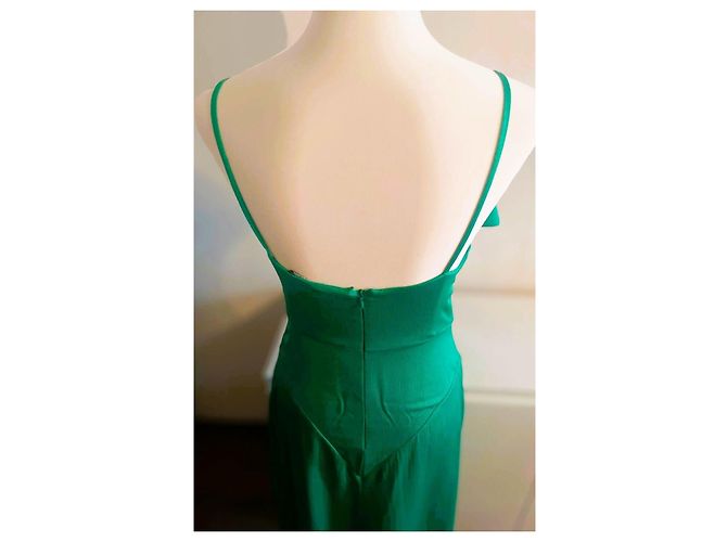 Prachtvolles smaragdgrünes MARCIANO Maxikleid mit Rüschen - Ansicht 4