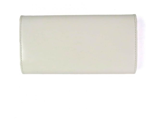 Cartera larga de piel Jil Sander Blanco roto - vista 3