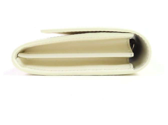 Cartera larga de piel Jil Sander Blanco roto - vista 4