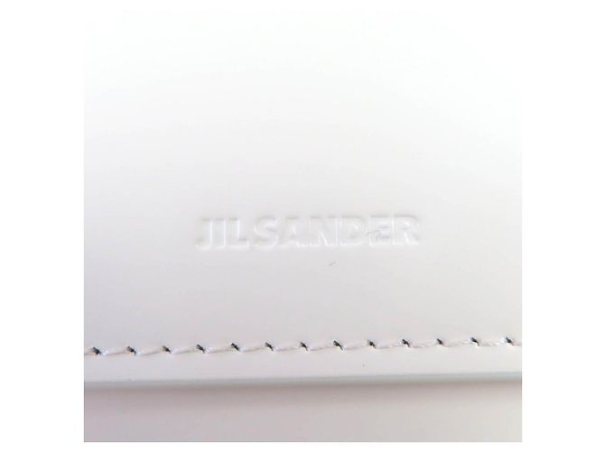 Cartera larga de piel Jil Sander Blanco roto - vista 8