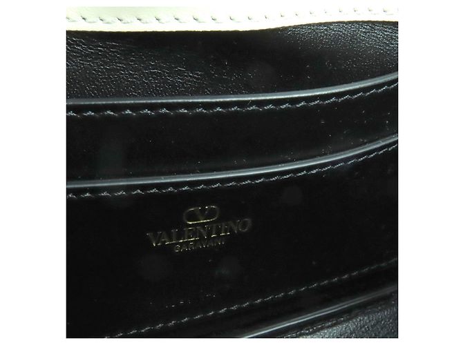 Borsa a tracolla in pelle Valentino Garavani Beige Crudo - vista 12