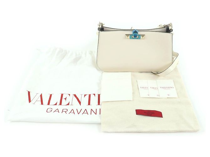 Borsa a tracolla in pelle Valentino Garavani Beige Crudo - vista 2