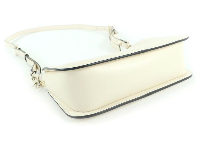 Borsa a tracolla in pelle Valentino Garavani Beige Crudo - vista 4