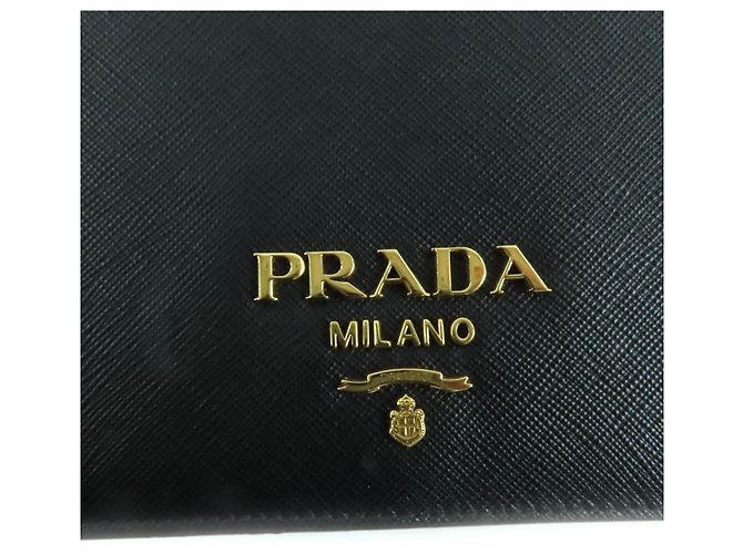 Borsa a tracolla Prada 1BD133 in pelle Saffiano Nero - vista 11