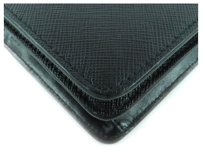 Borsa a tracolla Prada 1BD133 in pelle Saffiano Nero - vista 8