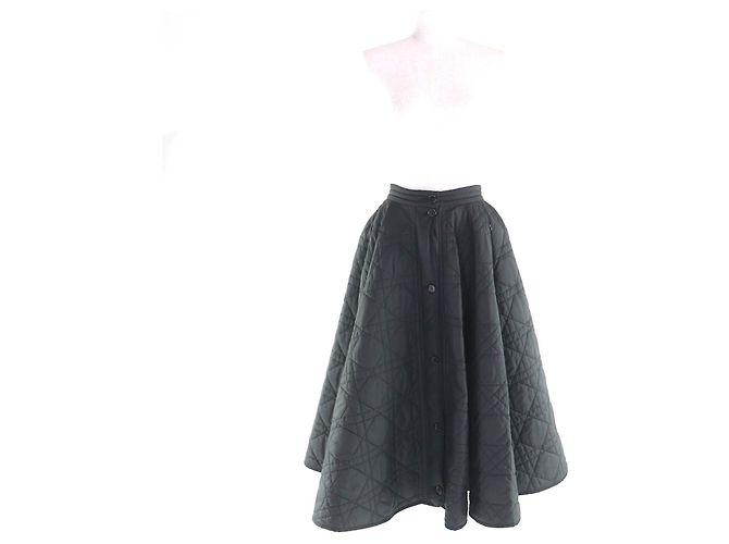 Falda de poliéster Christian Dior Negro - vista 2