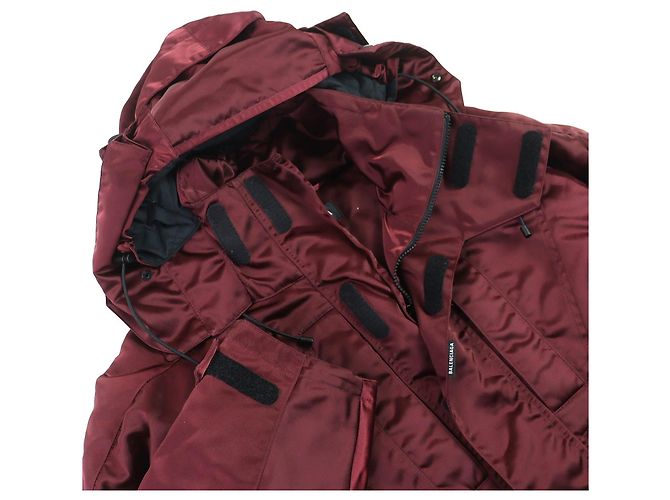 Chaqueta Balenciaga de nailon Grape Castaño Burdeos - vista 3