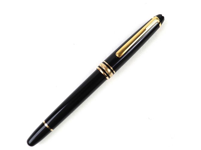 Stylo plume Montblanc Meisterstück Au585 Noir - vue 2