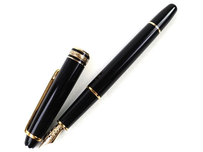 Stylo plume Montblanc Meisterstück Au585 Noir - vue 3
