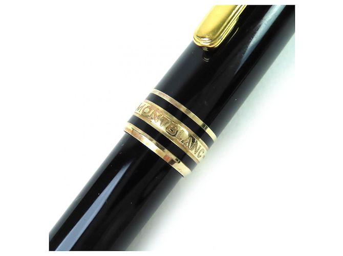Stylo plume Montblanc Meisterstück Au585 Noir - vue 7