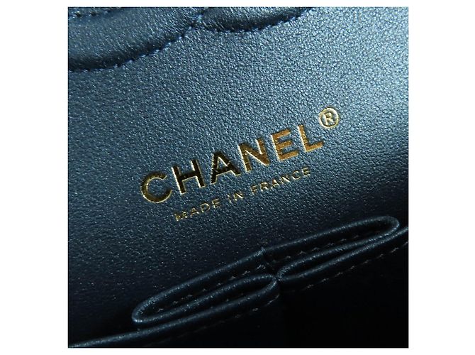 Borsa a tracolla Chanel Matrasse 25 Denim Blu - vista 12