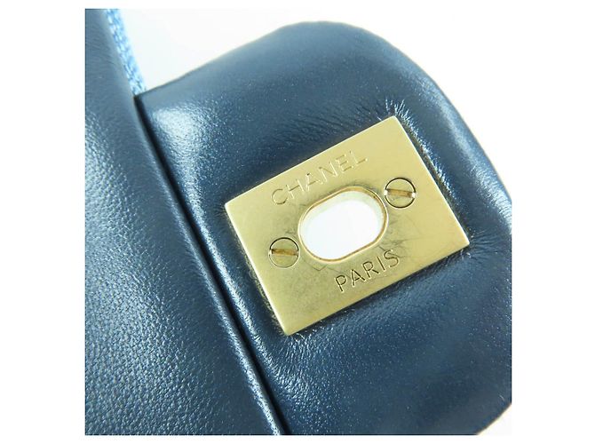 Borsa a tracolla Chanel Matrasse 25 Denim Blu - vista 14