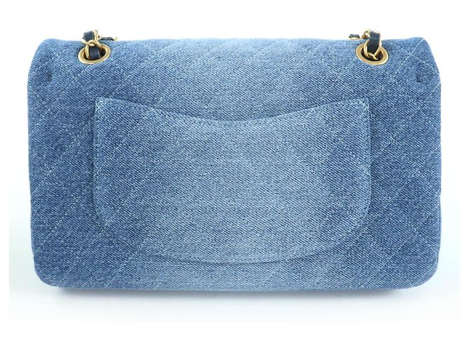 Borsa a tracolla Chanel Matrasse 25 Denim Blu - vista 3