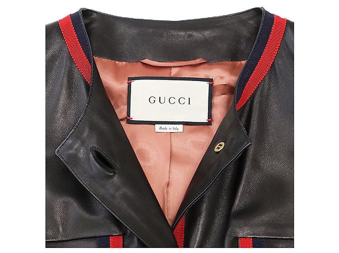 Chaqueta Gucci de piel de cordero Negro - vista 11